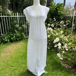 White Maxi Nightgown Dress Size S/M